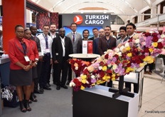 The team of Turkish Cargo. Everyone who visited their booth was welcomed by some Turkish delight candy.